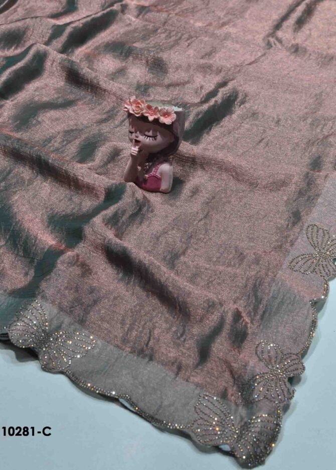 Thivitha -10281-C  PennyBrown Color New Arrival Trending Space Silk Saree CM1292657 [RR8B]