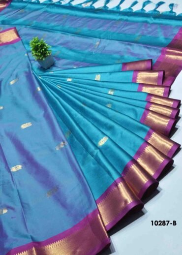Subathra -10287-B  SkyBlue Color Traditonal Look Paithani Silk Saree CM1283423 (RR1D)