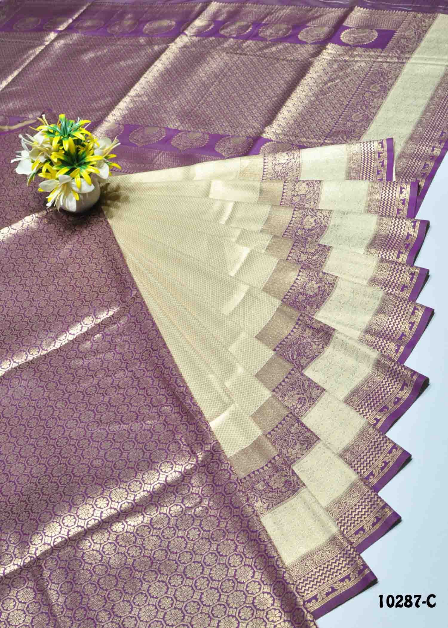 Navaneetha- 10287-C Ivory Color Excellent Traditional Look Semi-Pattu Saree CM1310795 (LR1E)