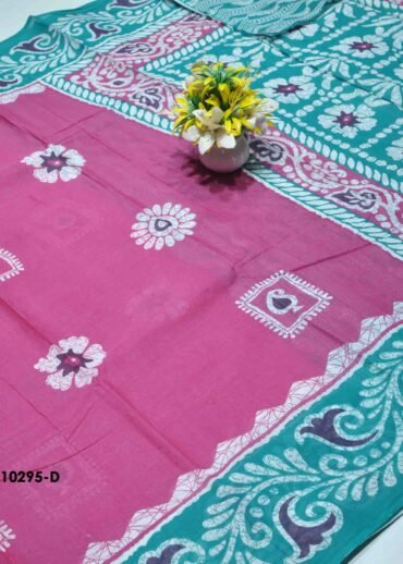 Anushka -10295-D   Pink Color Soft Pure Cotton Saree CM1302503 [LR4B]