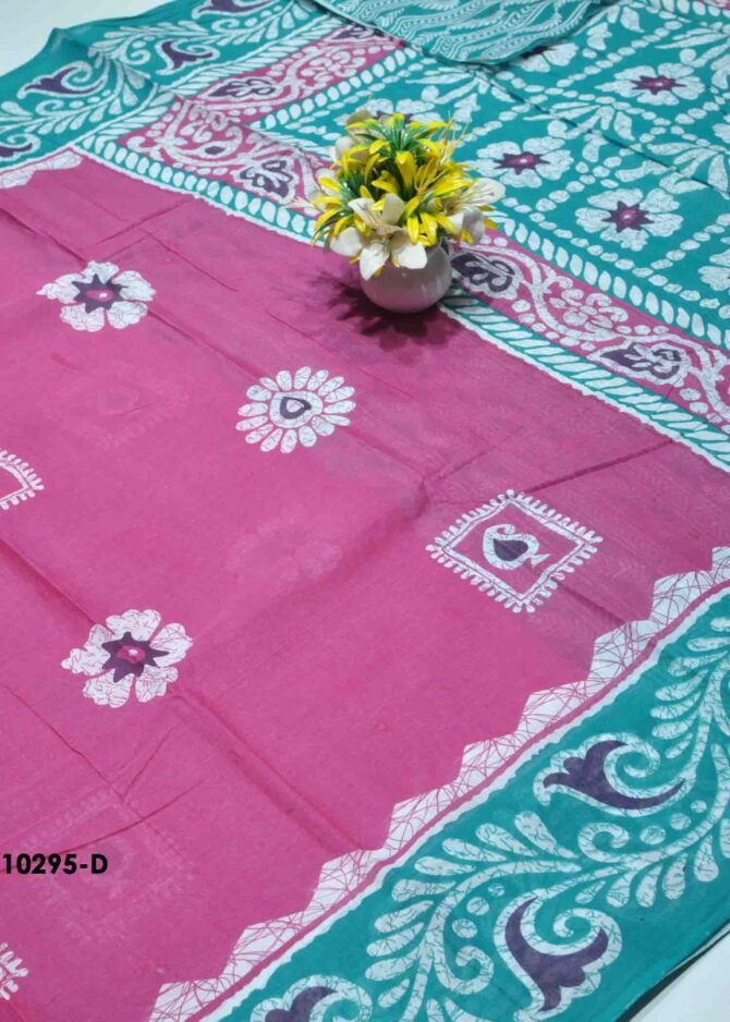 Anushka -10295-D   Pink Color Soft Pure Cotton Saree CM1302503 [LR4B]