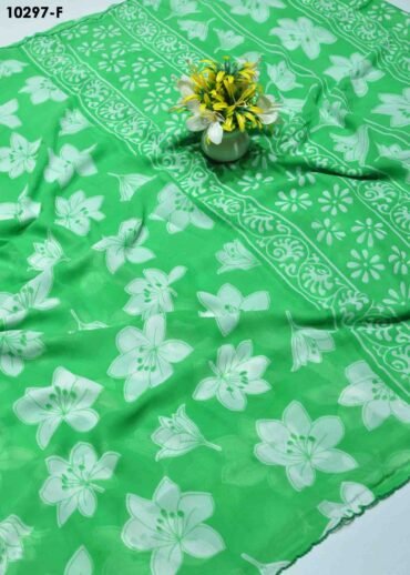 Aadhirai -10297-F  SpringGreen Color Soft Georgette Saree CM1301234 [LR11C]