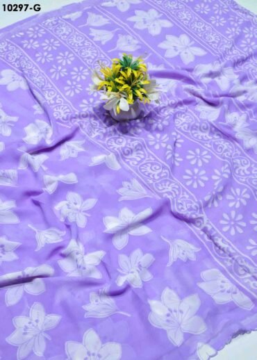 Aadhirai -10297-G  Lavender Color Soft Georgette Saree CM1301234 [LR11C]