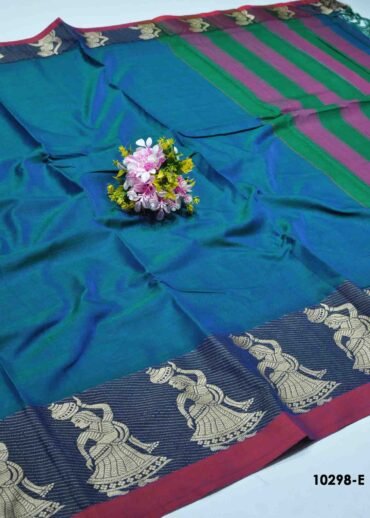 Tejasvitha -10298-E   DenimBlue Color Narayanpet Handloom Cotton Saree CM1302941 [LR13C]