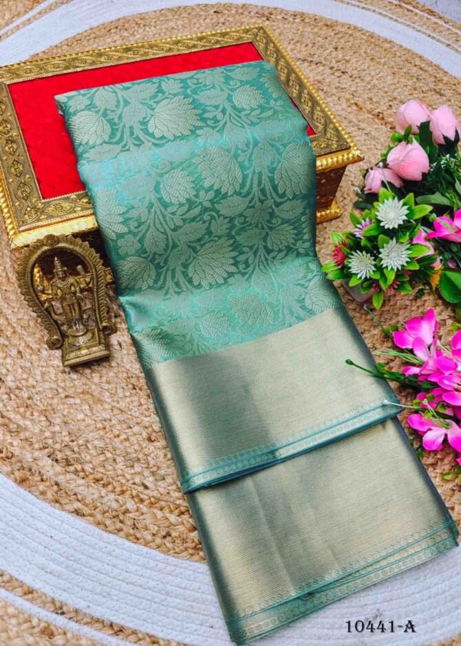Nita -10441-A  Cyan Color Nita Ambani Inspired Tissue Banaras Saree  CM1298841 (RR1C)