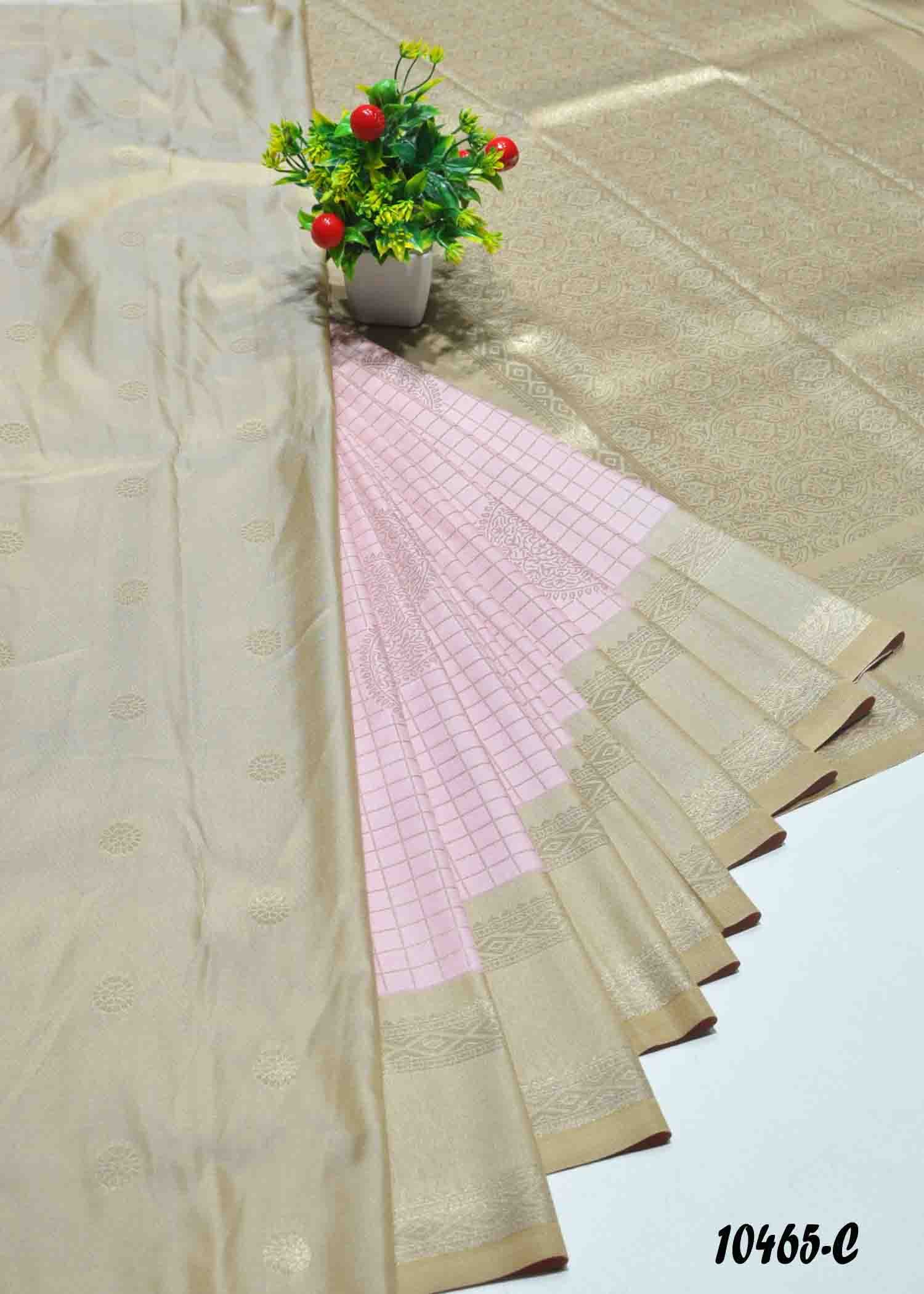 Natali - 10465-C CandyFloss Pink Color Banarasi Silk Saree CM1281959 (LR1B)