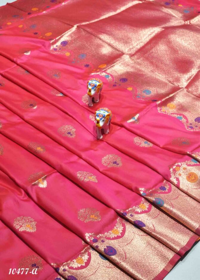 Shivanjali - 10477-A  Pink Color Beautiful Banarasi Silk Saree CM1280031 (LR1C)
