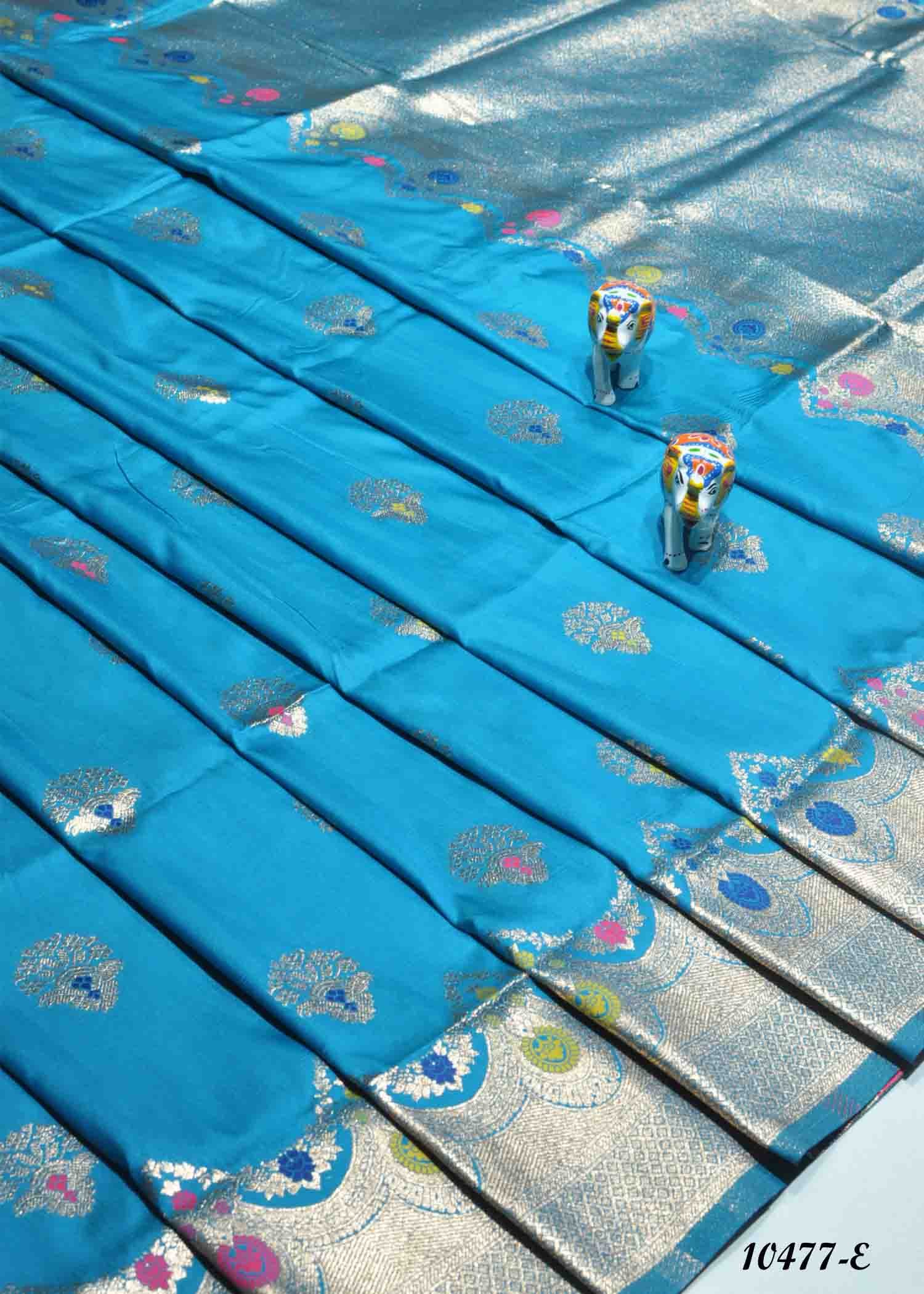 Shivanjali - 10477-E  Electricblue Color Beautiful Banarasi Silk Saree CM1280031 (LR1C)