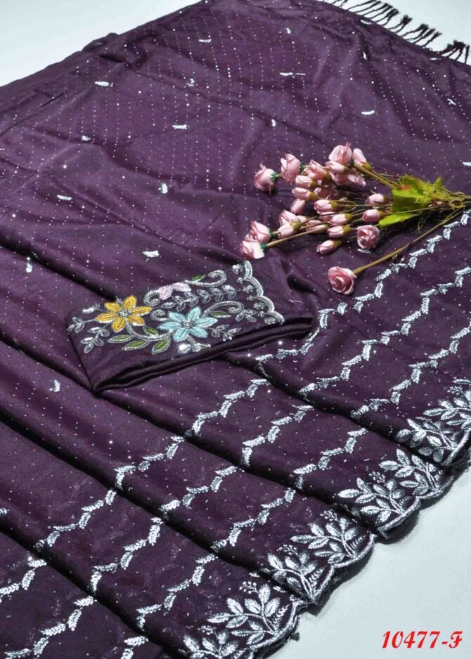 Siddhika -10477-F  PlumPurple Color New Arrival Vichithra Silk Saree CM1277140 [RR8B]