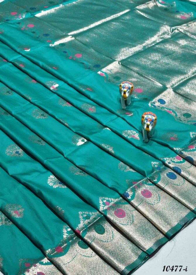 Shivanjali - 10477-I  TurtleGreen Color Beautiful Banarasi Silk Saree CM1280031 (LR1C)