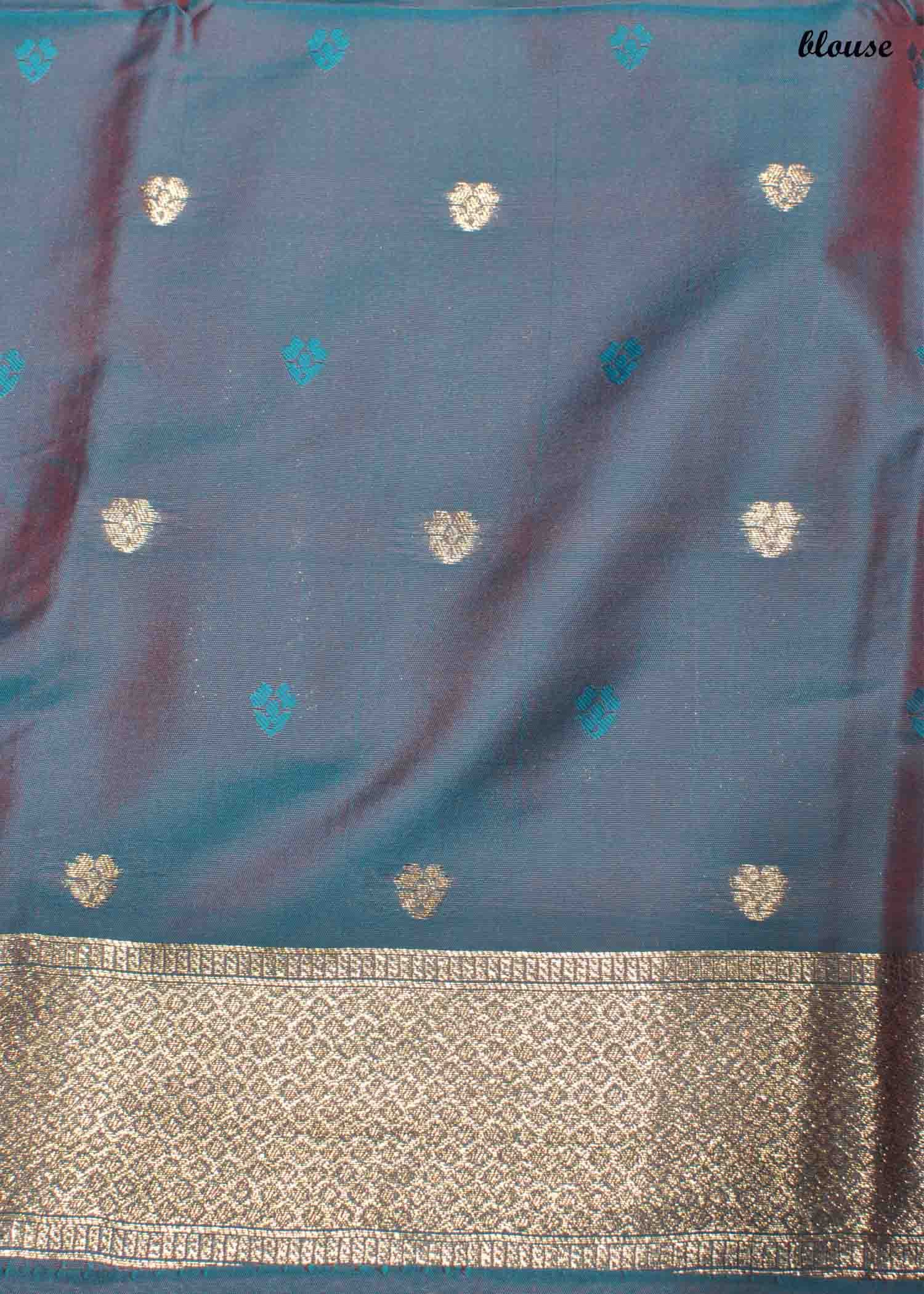 Shivanjali - 10477-J  Slateblue Color Beautiful Banarasi Silk Saree CM1280031 (LR1C)