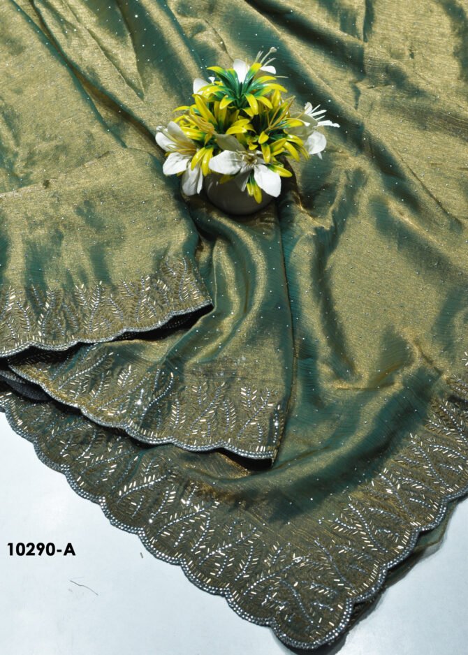 Shivanya -10290-A  PickleGreen Color New Arrival Trending Space Silk Saree CM1279624 [RR8B]