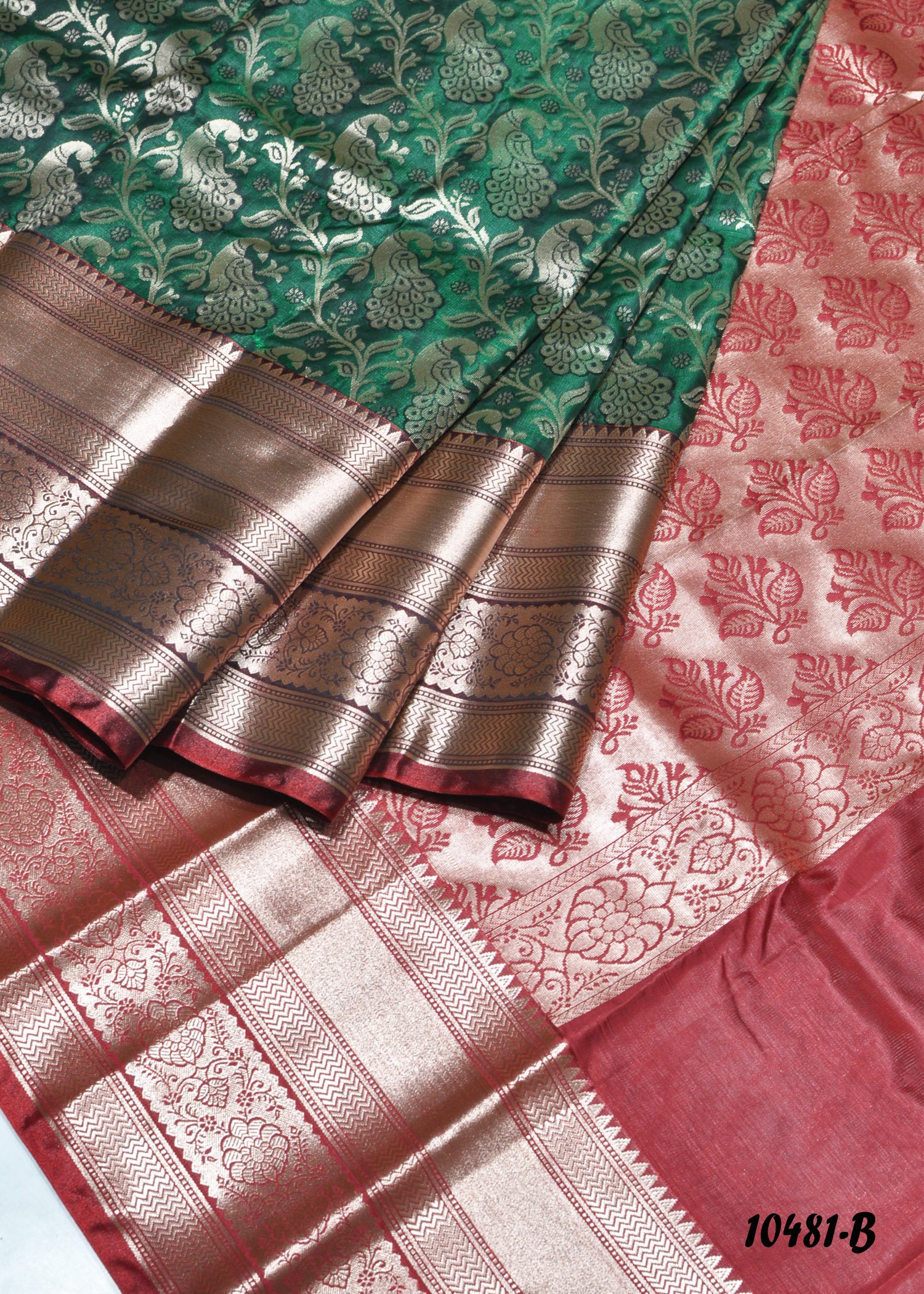 Subiksha -  10481-B  DarkGreen Color Excellent Look Banarasi Silk Saree CM1305538 (LR3D)