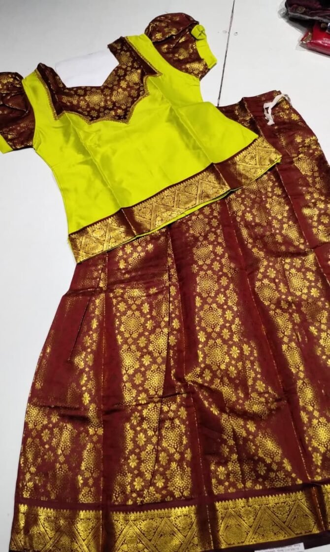 Thamil 10495-A green color 34 size pavadai sattai CM1287569