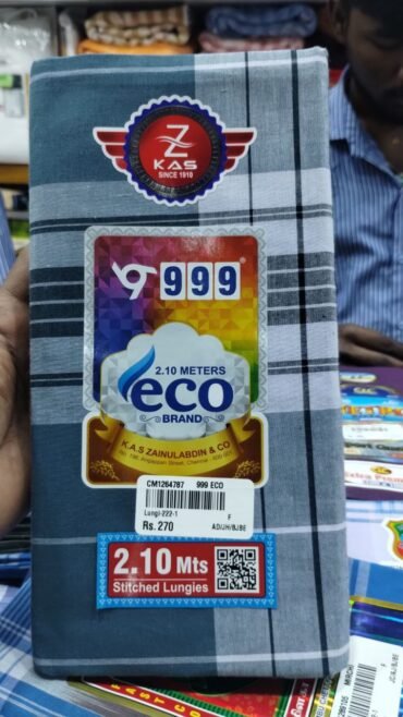 999 brand 10270-A Ash color Cotton lungi CM1264787