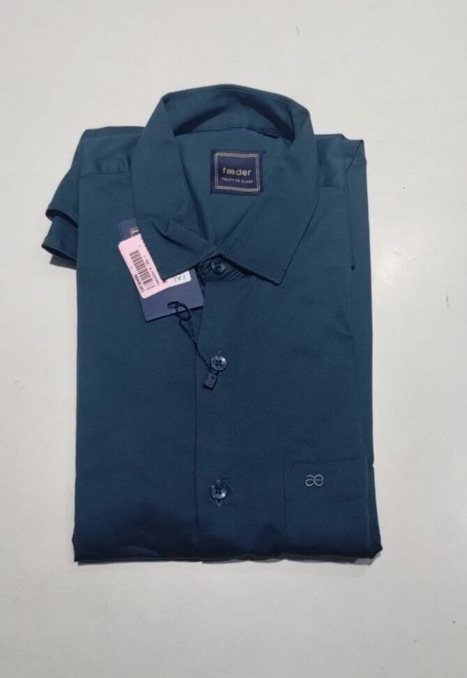 faeder 10510-A Peacock blue color cotton shirt XL Size CM1304066