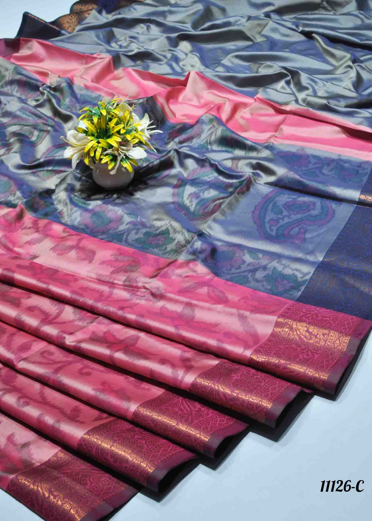 Vyanka -11126-C FandangoPink Color Traditional Look Semi-Soft Silk Saree CM1315564 (LR1C)