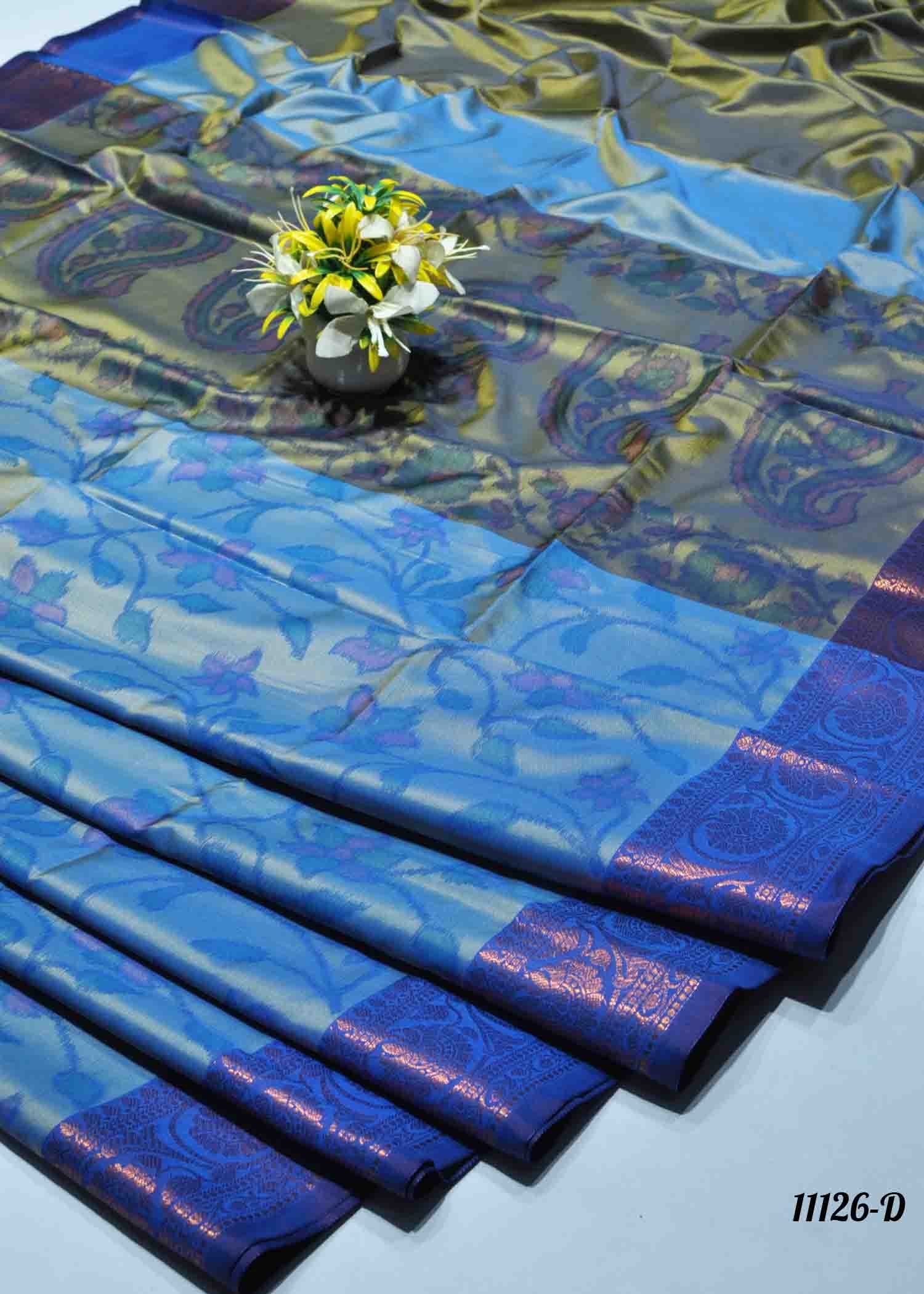 Vyanka -11126-D PacificBlue Color Traditional Look Semi-Soft Silk Saree CM1315564 (LR1C)