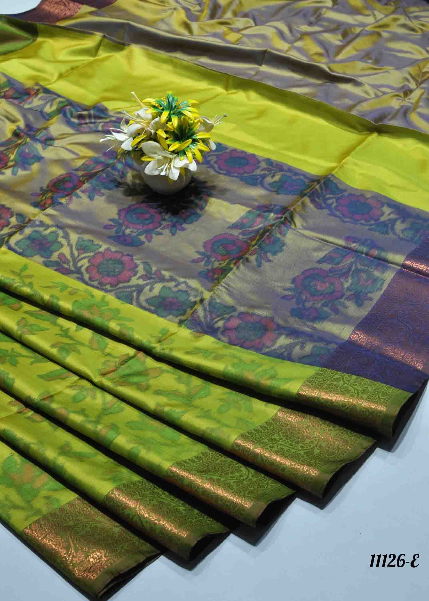 Vyanka -11126-E CactusGreen Color Traditional Look Semi-Soft Silk Saree CM1315564 (LR1C)