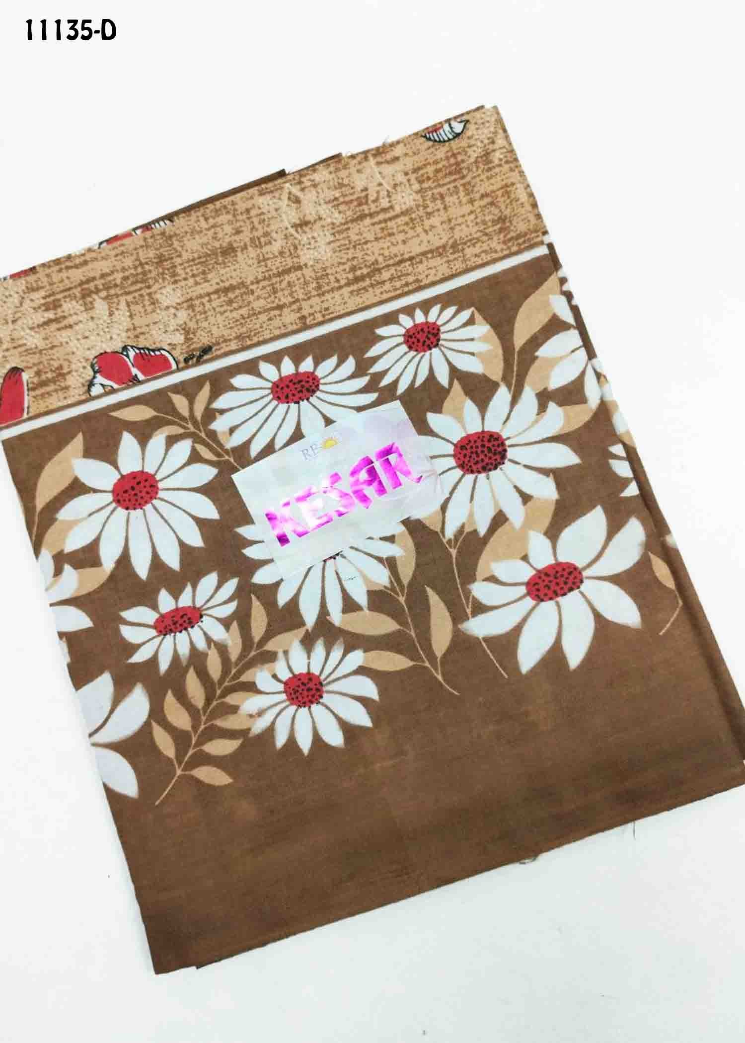 Kesar - 11135-D Brown Color (Single Size) Cotton Bed Spread CM1294897