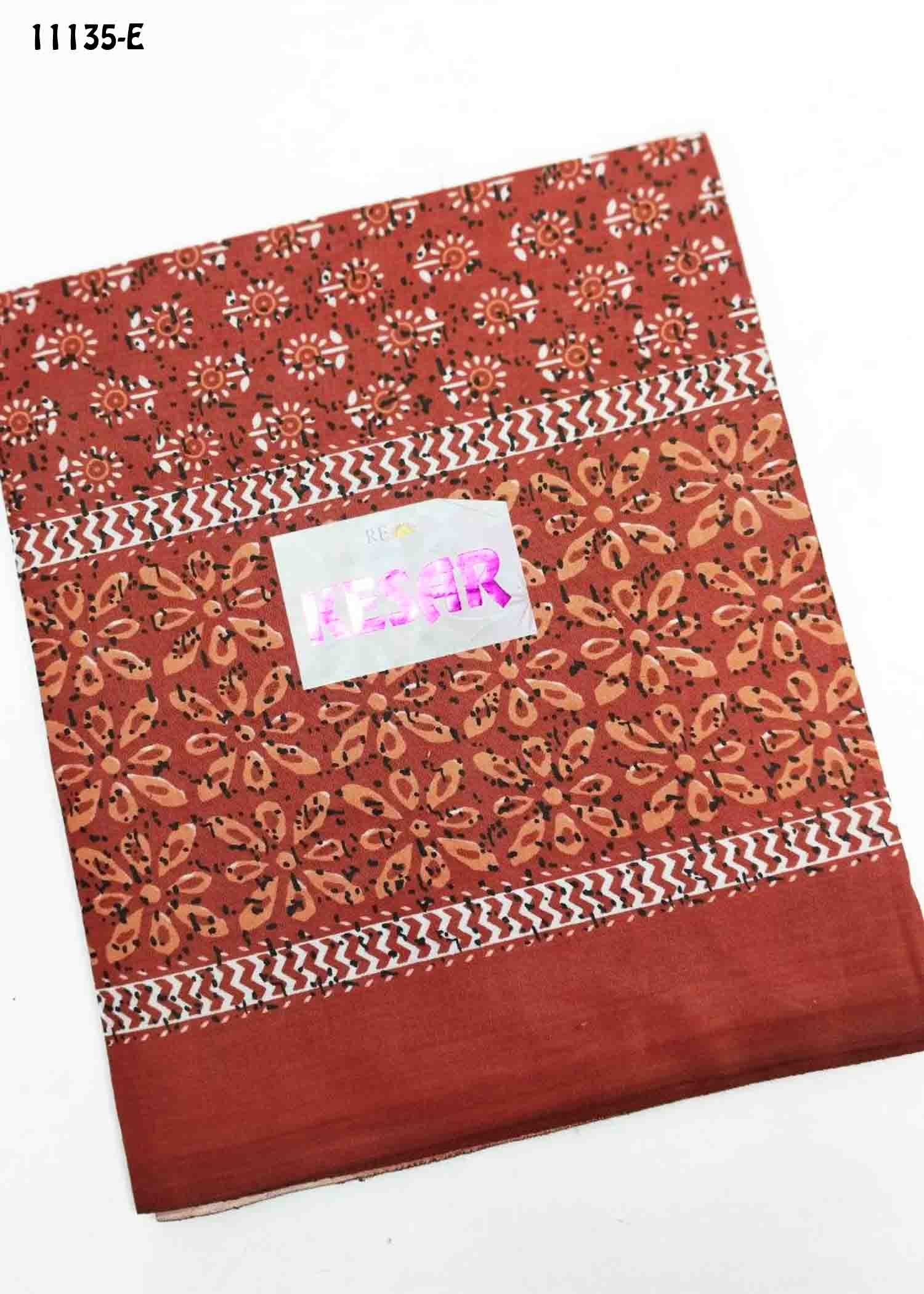 Kesar - 11135-E CinnamonBrown Color (Single Size) Cotton Bed Spread CM1294897