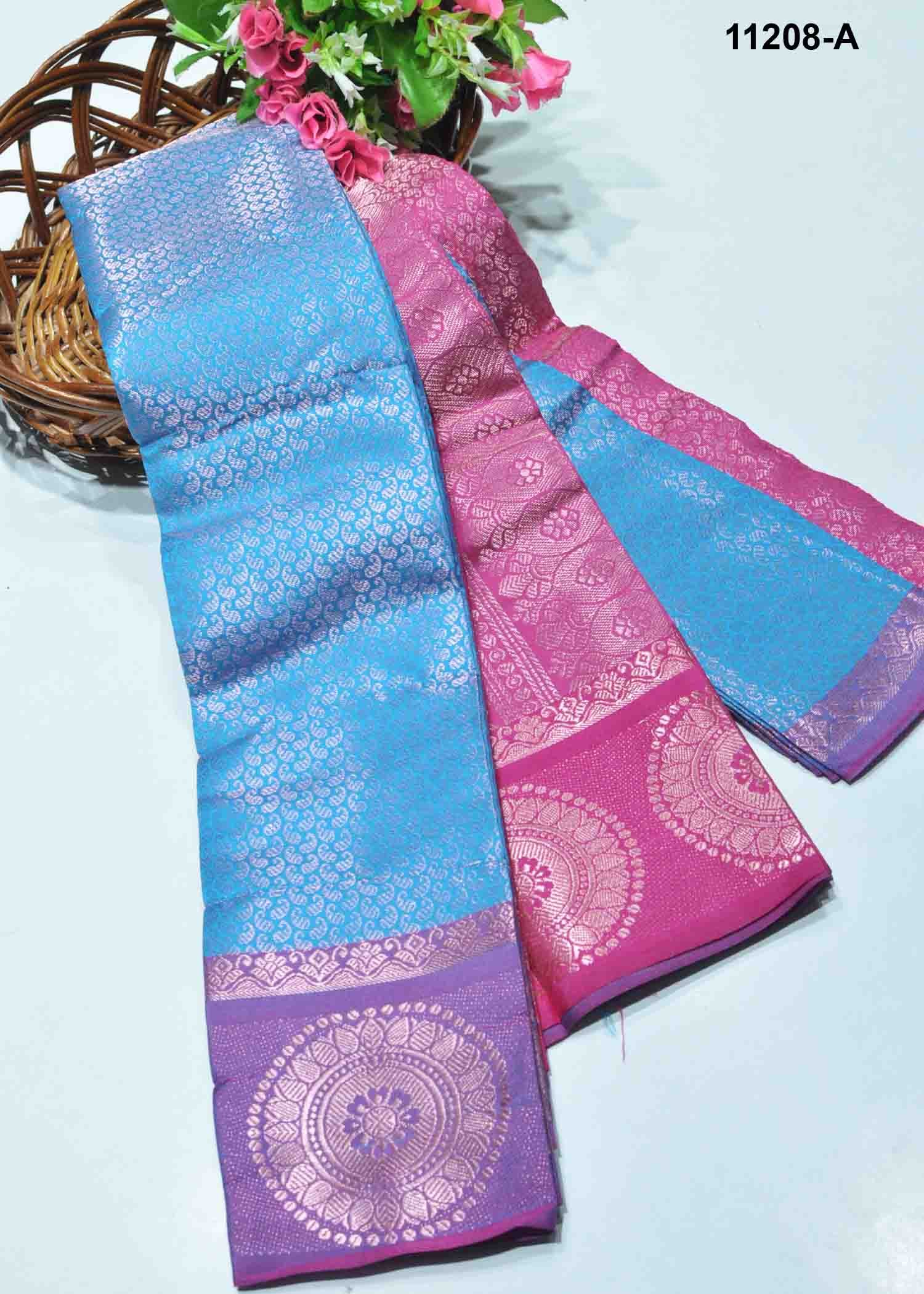 Ezhmugai - 11208-A SkyBlue Color Excellent Lichi Silk Saree CM1310666 (RR1D)