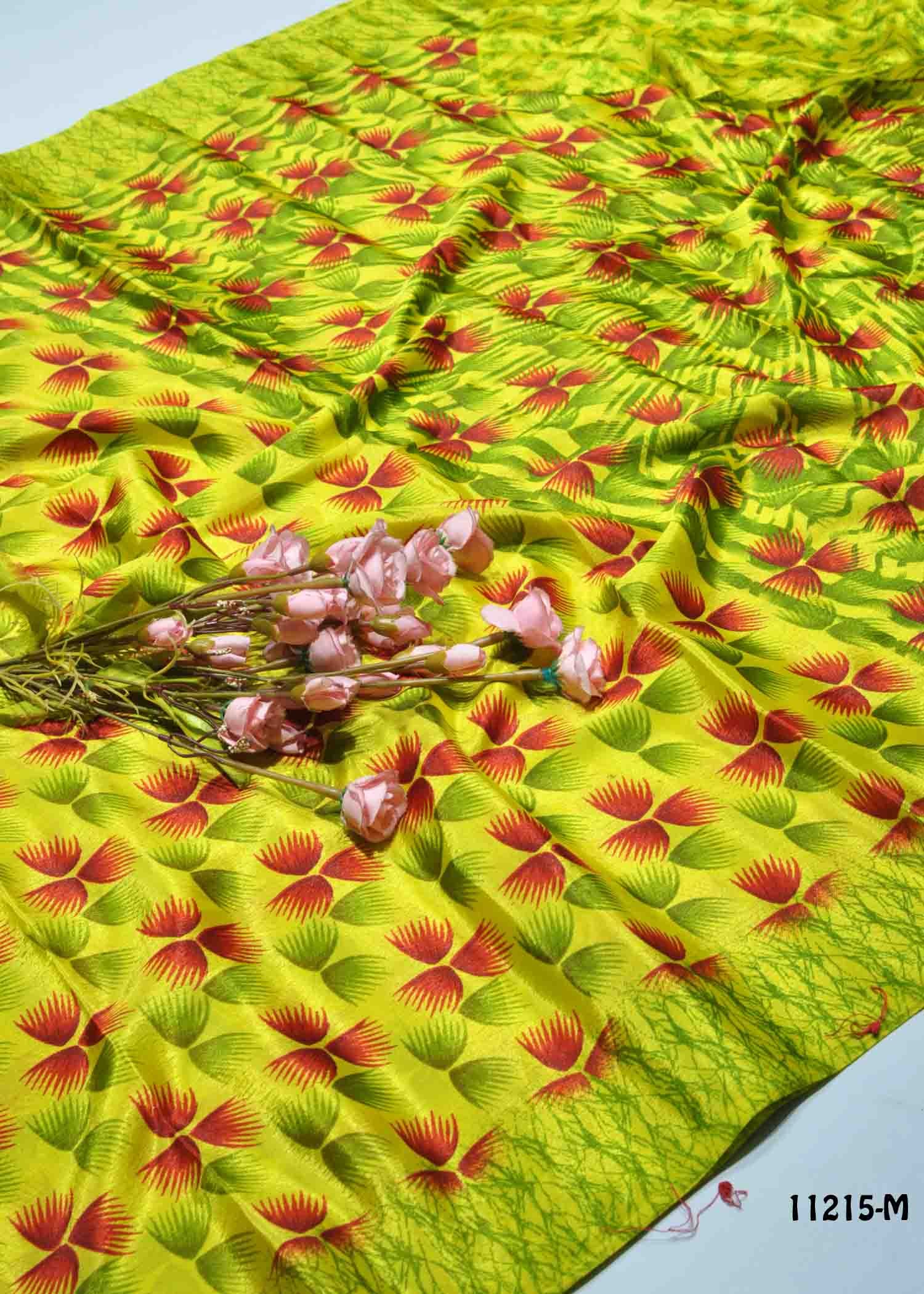 Udaya - 11215-M CactusGreen Color Simply Look Crepe Saree CM1306817 (RR9C)