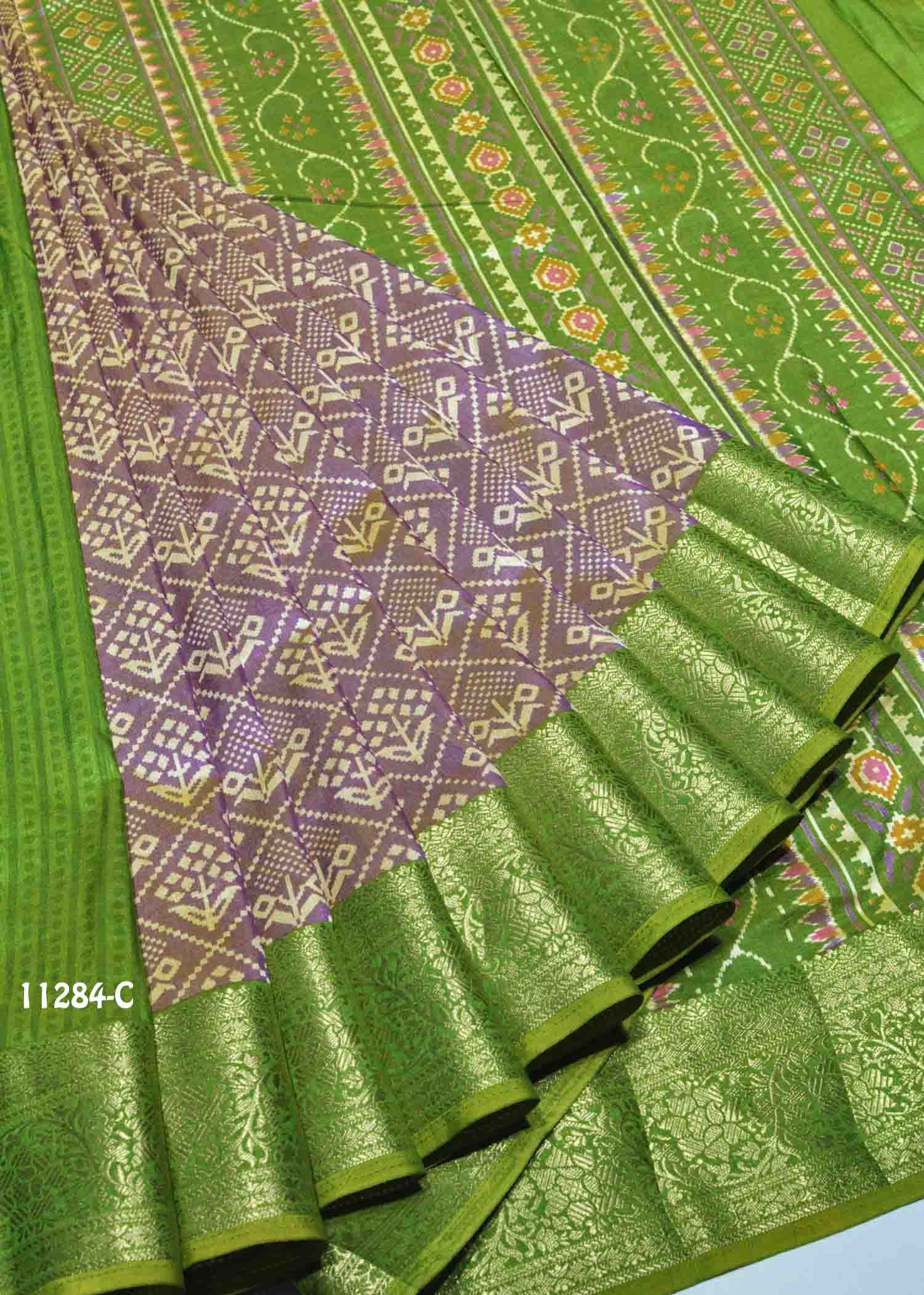 Yashvika - 11284-C PansyPurple Color Traditional Wear Pochampally Saree CM1313678 (RR4D)