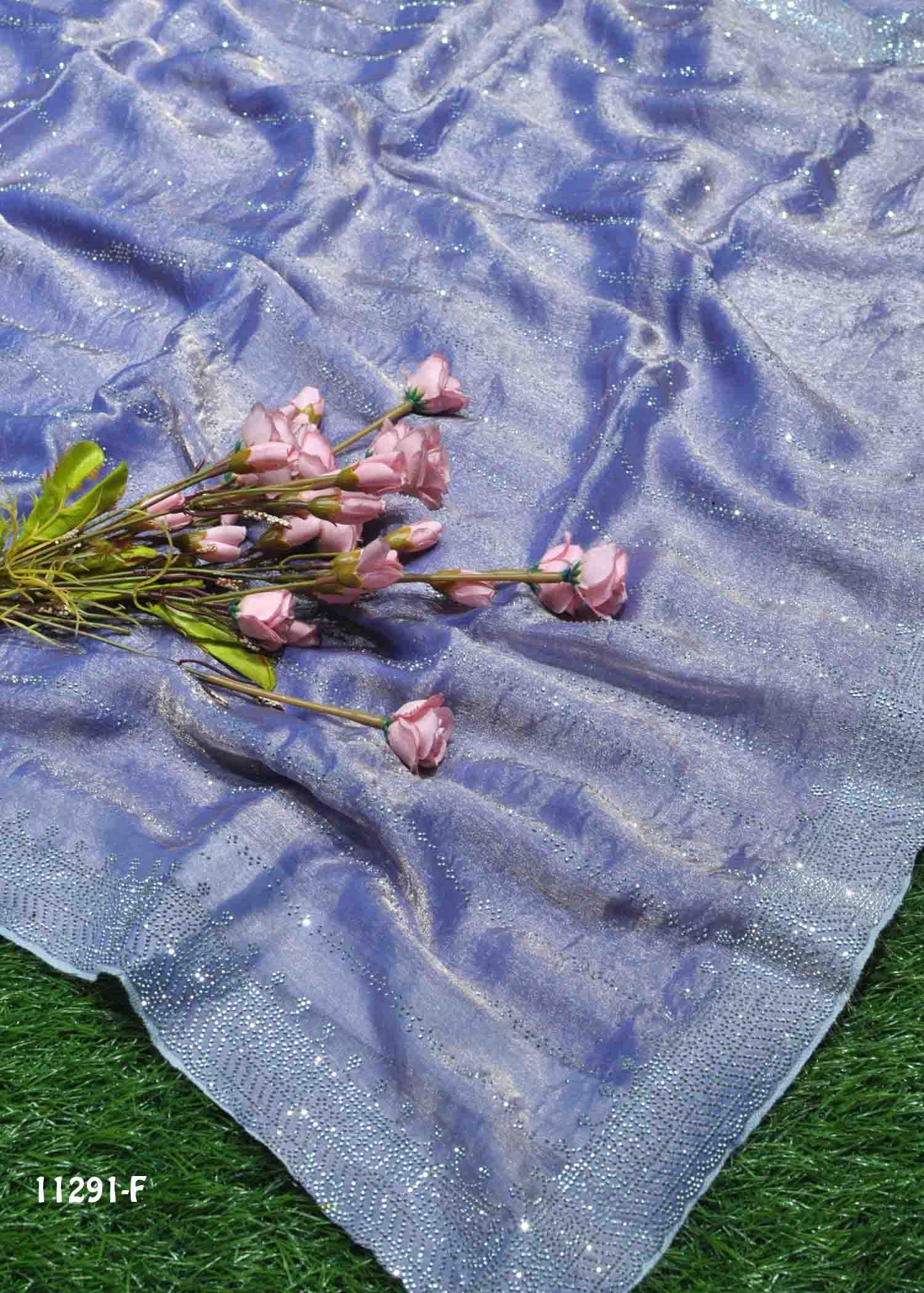 Thivitha - 11291-F Lavender Color Stone Work Space Silk Saree CM1316269 (LR10D)