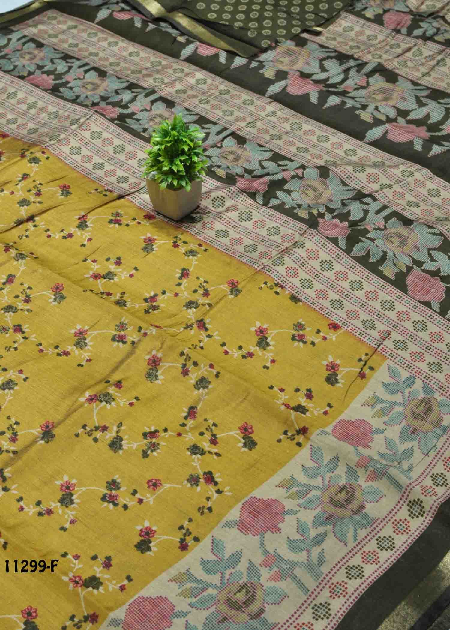 Mythili -11299-F BiscuitYellow Color New Arrival Dola Silk Saree CM1315309 (LR5E)