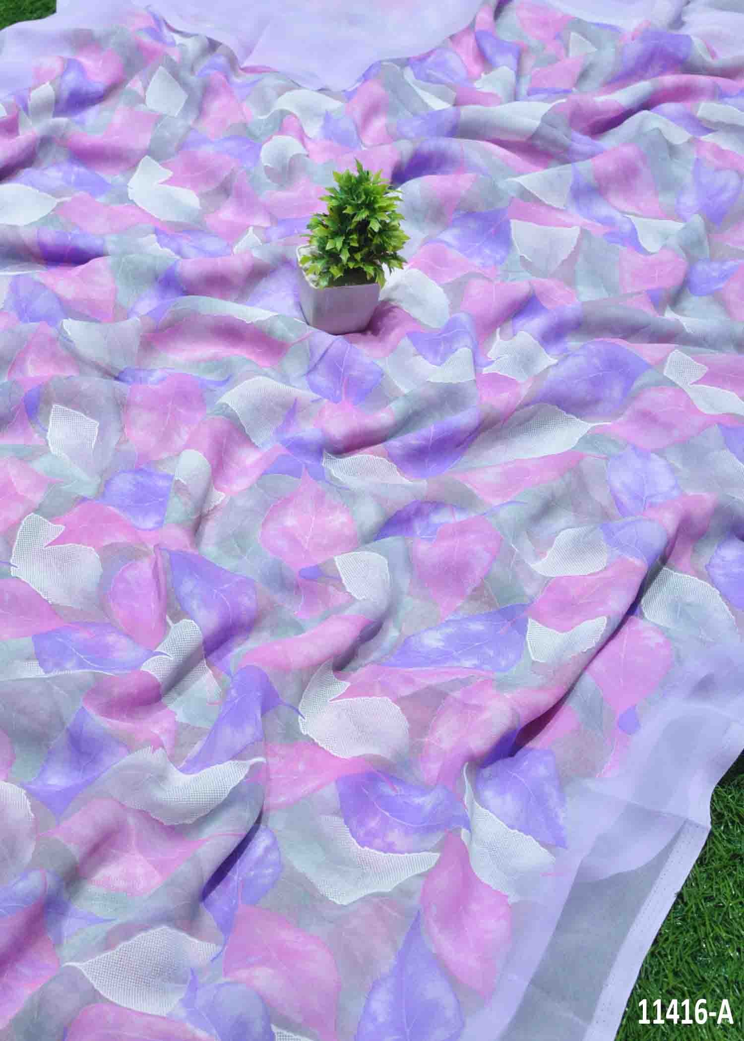 Riya - 11416-A Lavander Color Synthetic Saree CM1310689 (RR9D)