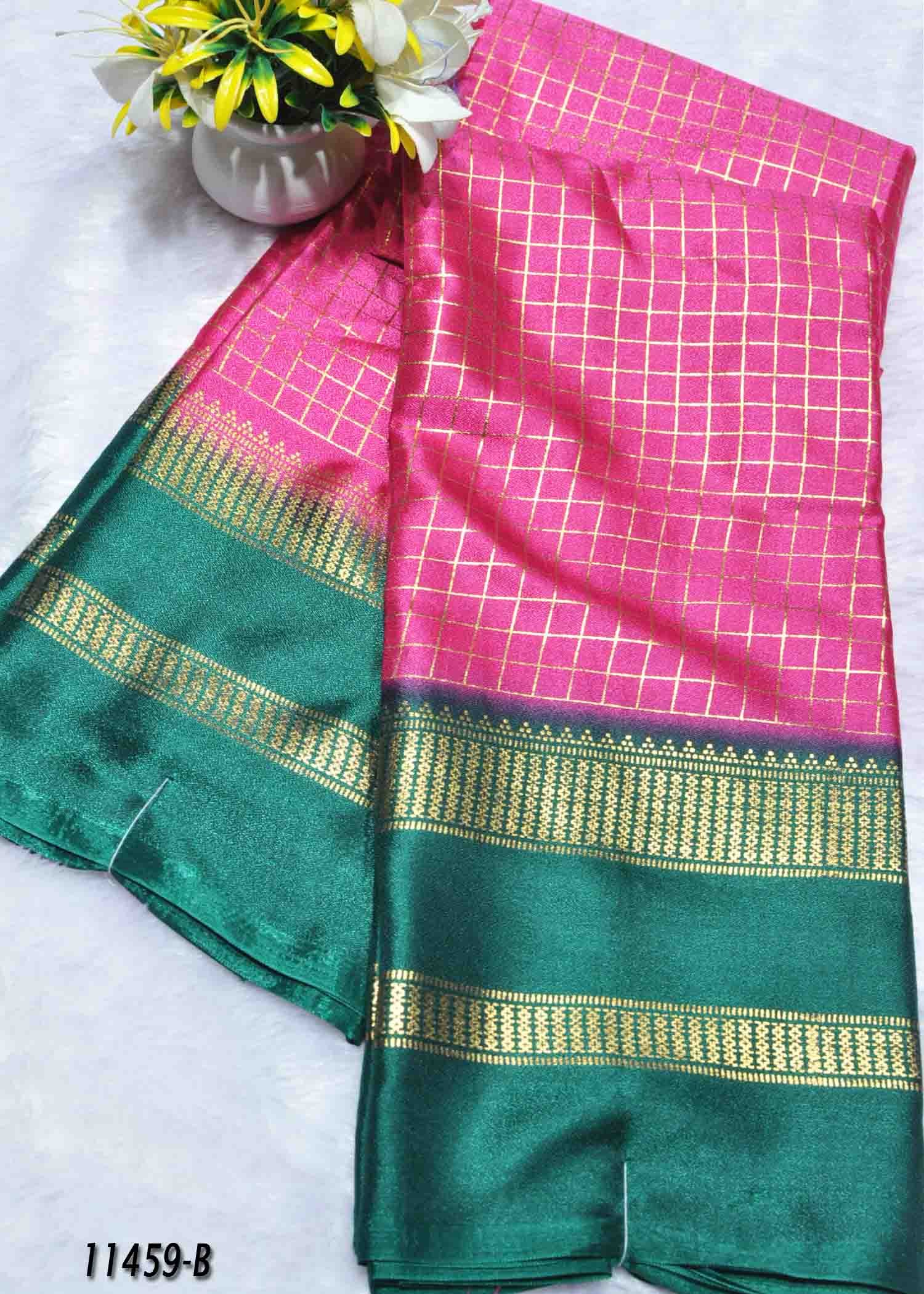 Tamarai - 11459-B Pink Color Simply Look Crepe Saree CM1308450 (LR9B)