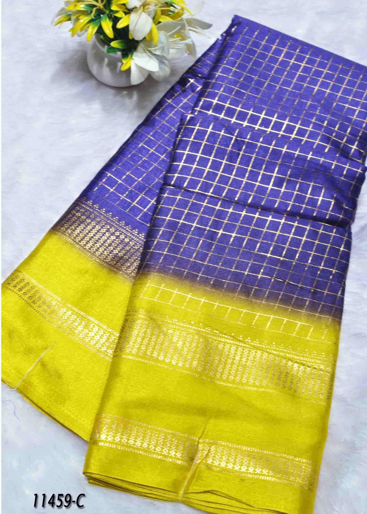 Tamarai - 11459-C Violet Color Simply Look Crepe Saree CM1310888 (LR9B)