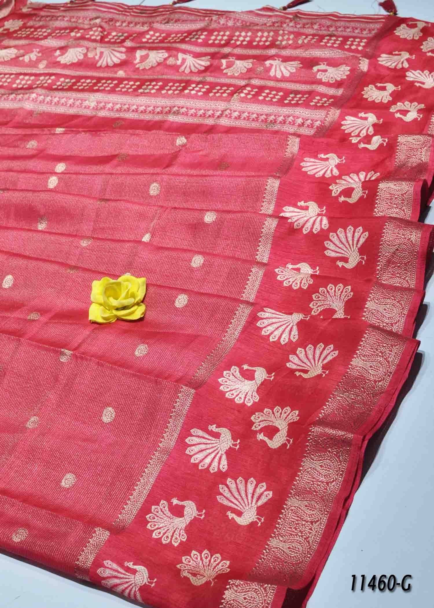Tamlisree - 11460-G Red Color Elegant Look Dola Silk Saree CM1316218 (LR5E)