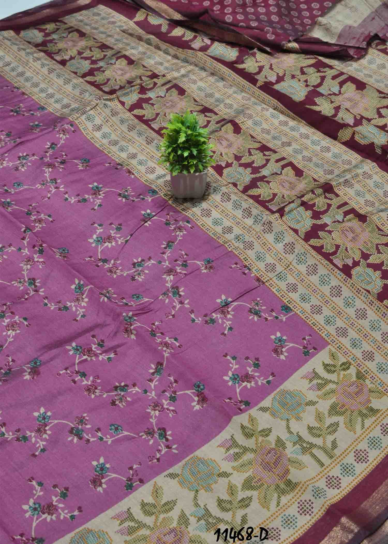 Sejal -11468-D DamsonPurple Color New Arrival Dola Silk Saree CM1315309 (LR5C)