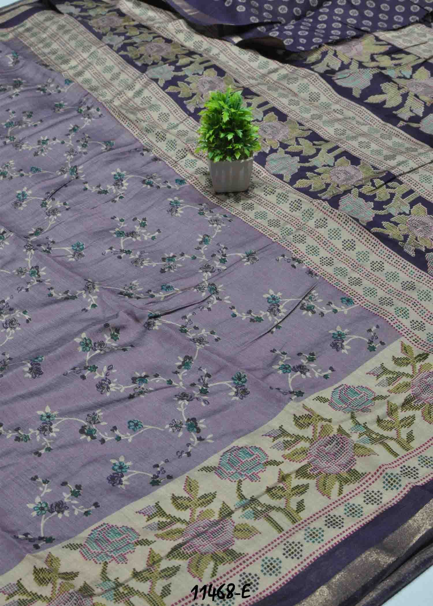 Sejal -11468-E PansyPurple Color New Arrival Dola Silk Saree CM1315309 (LR5C)