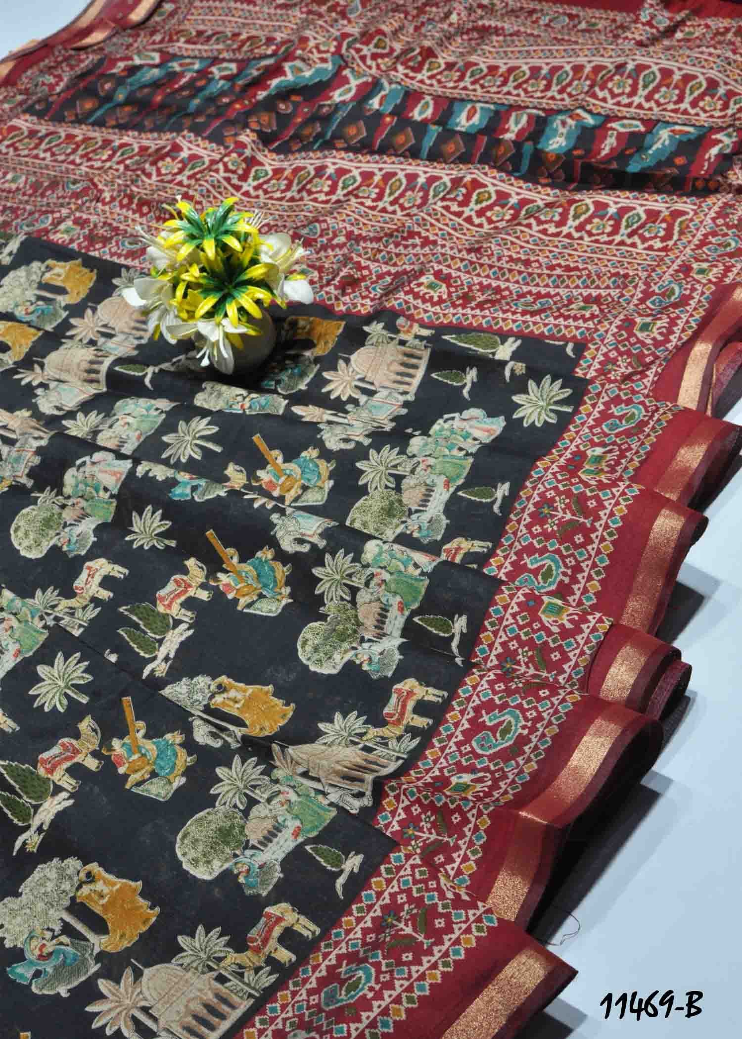 Suhani -11469-B Black Color New Arrival Dola Silk Saree CM1315309 (LR5C)