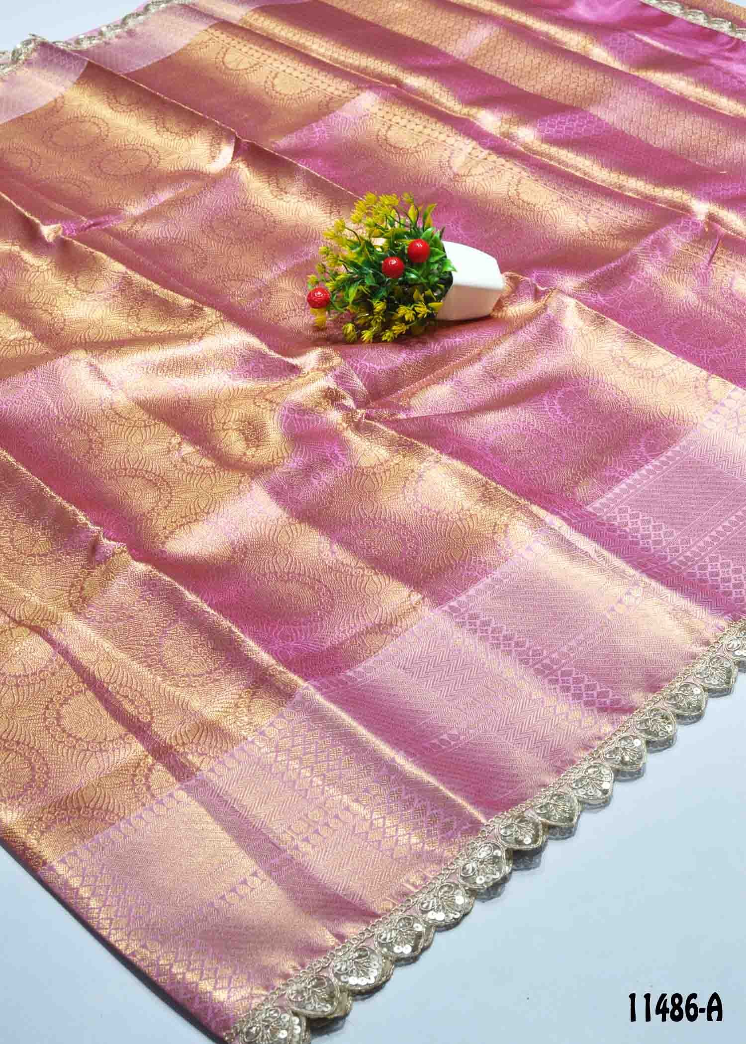 Senthura - 11486-A Pink Color Traditional Look Tissue Silk Saree CM1312518 (LR2B)