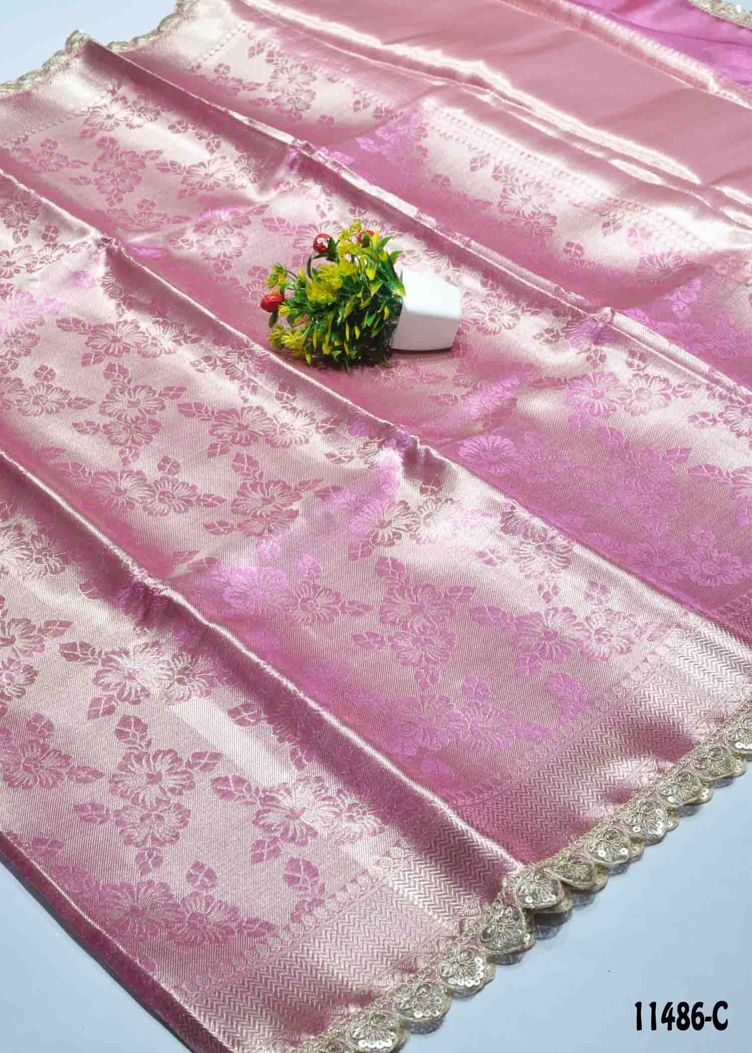 Senthura - 11486-C Pink Color Traditional Look Tissue Silk Saree CM1312518 (LR2B)