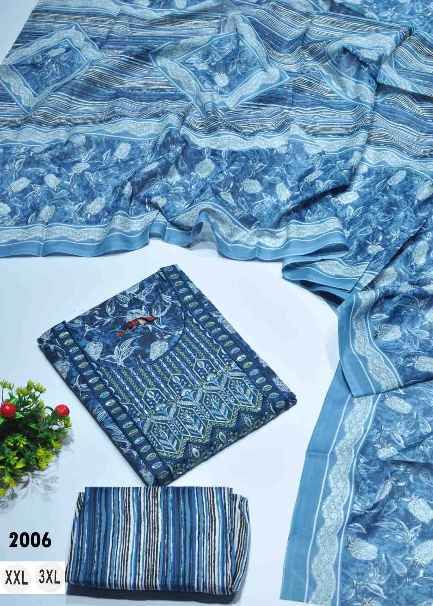 Kanika-Ishita -2006 Blue Color Cotton Readymade Casual Suit For Womens CM1312183 (RR1B)