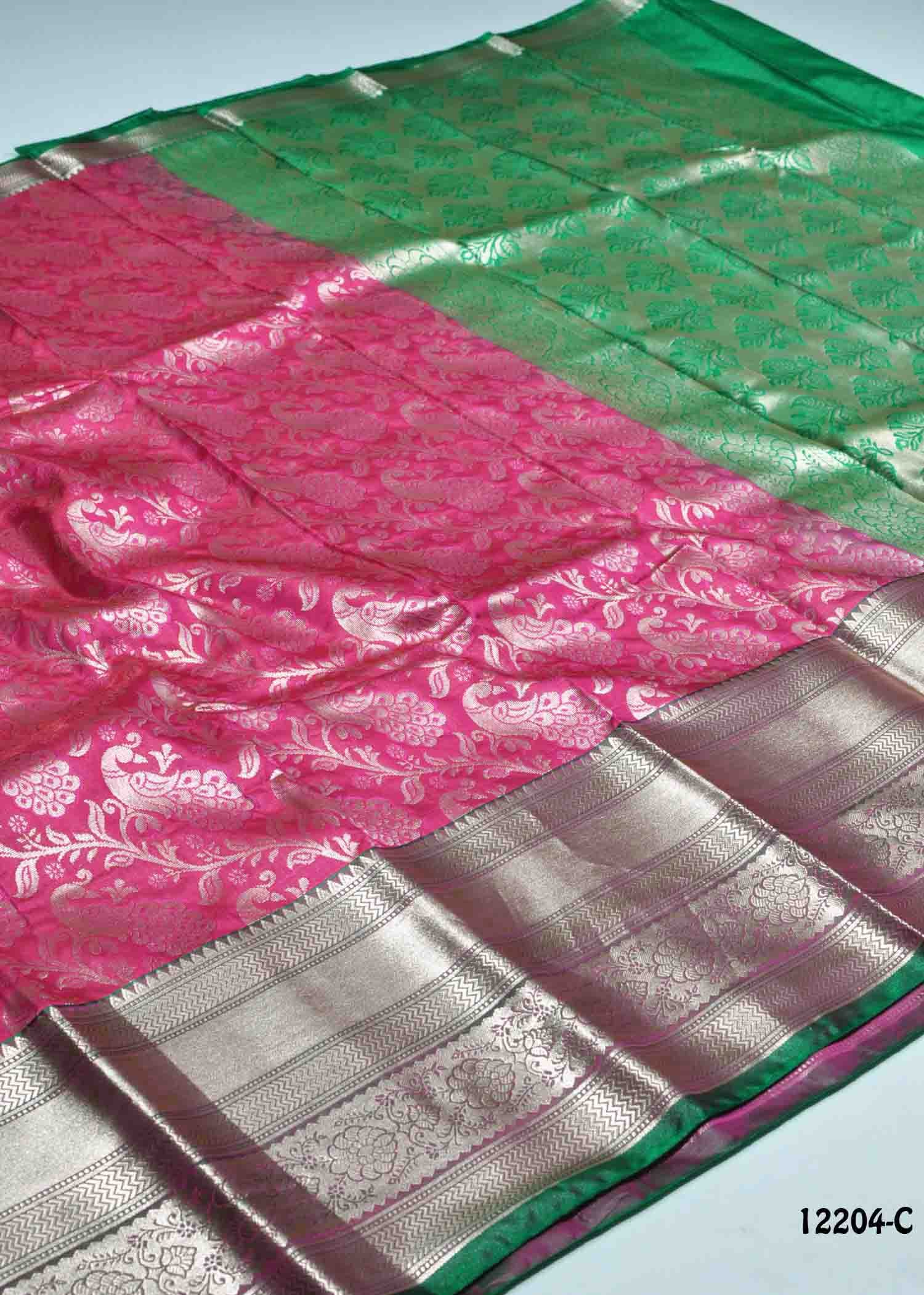 Dikshitha - 12204-C Pink Color Excellent Traditional Raw Silk Saree CM1305538 (RR3C)