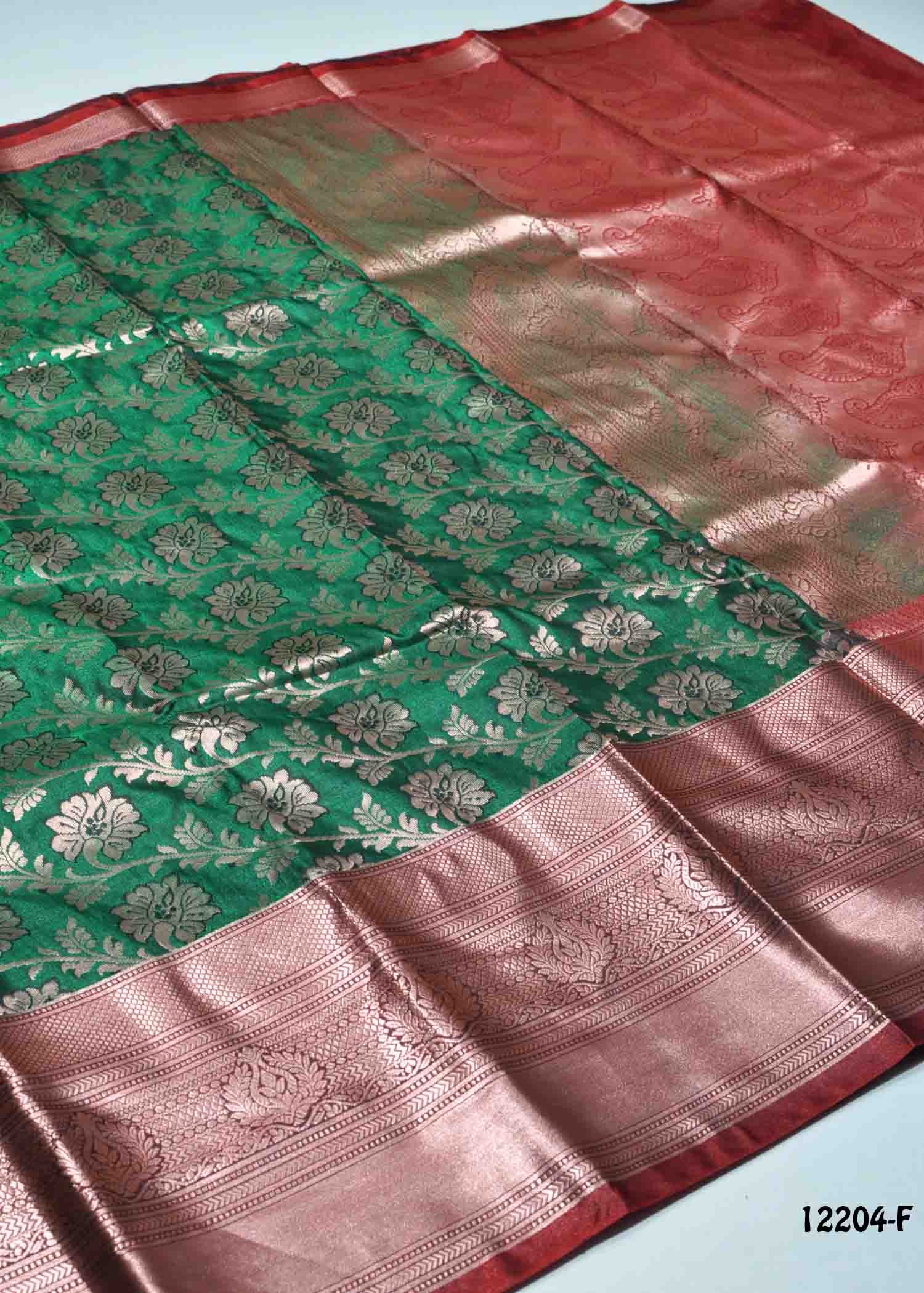 Dikshitha - 12204-F DarkGreen Color Excellent Traditional Raw Silk Saree CM1305538 (RR3C)