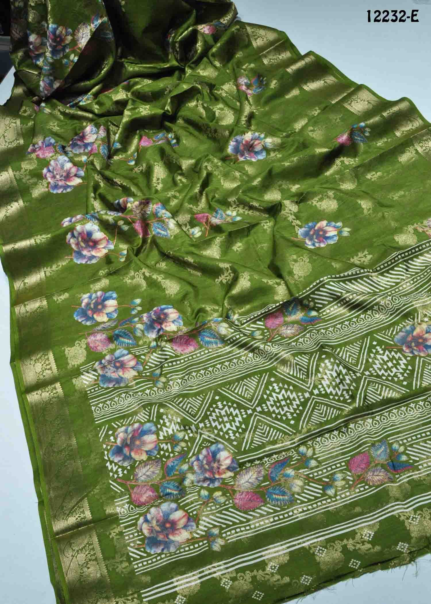 Mahika -12232-E FernGreen Color Trendy Dola Silk Saree CM1321635 (RR5E)