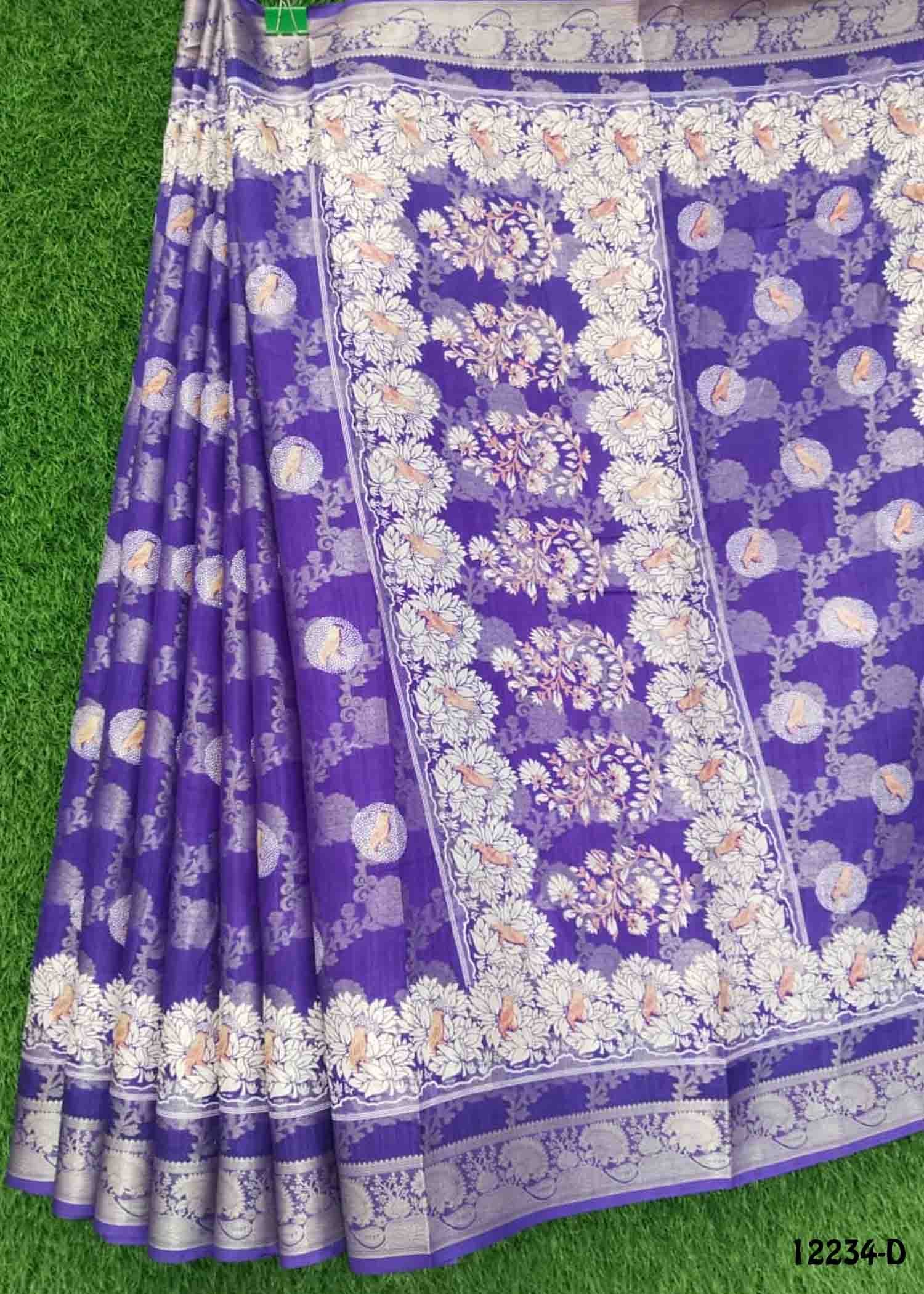 Aarnya -12234-D Violet Color Trendy Dola Silk Saree CM1321635 (RR5E)