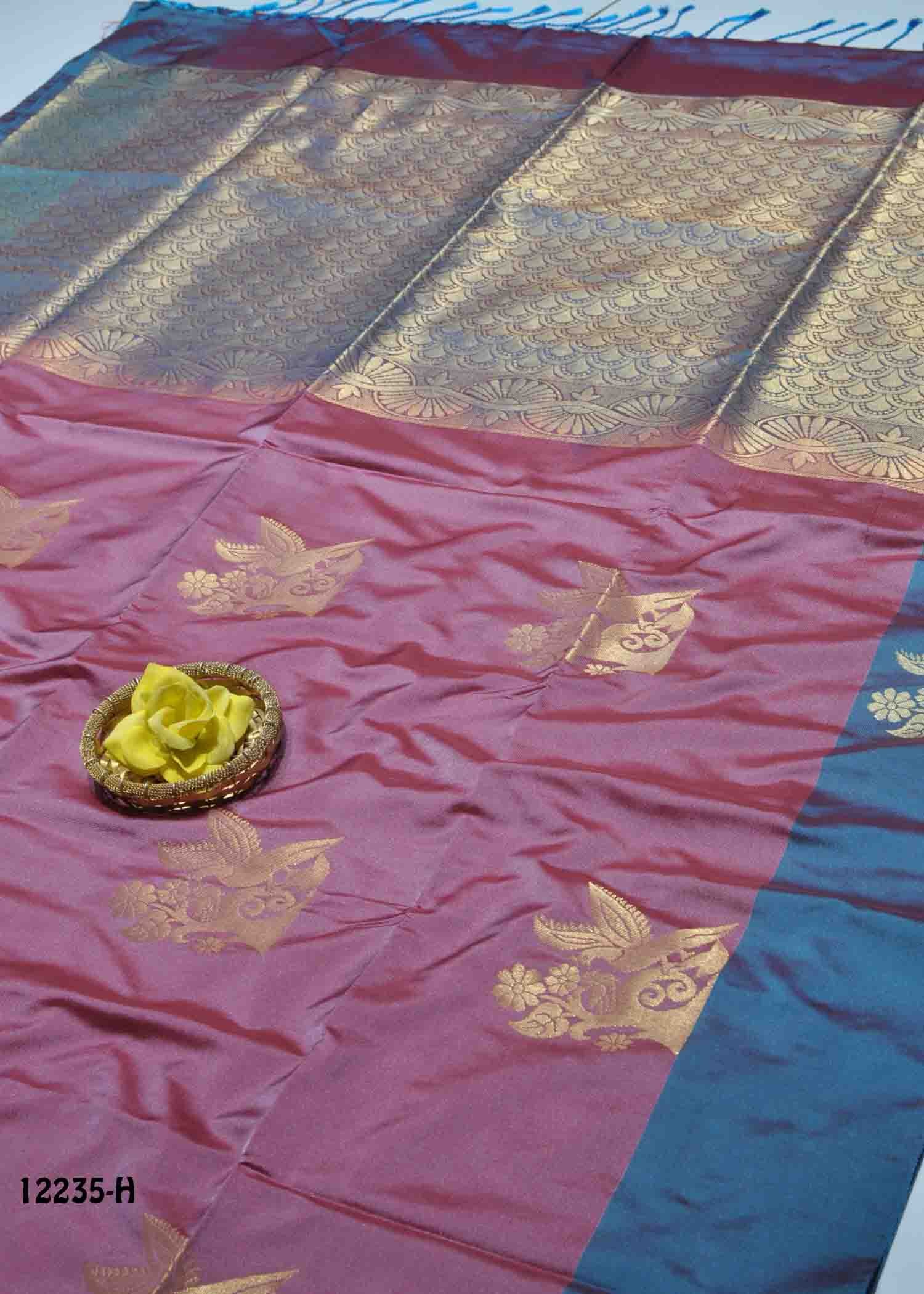 Pugazhini -12235-H LipstickStain Purple Color Traditional Look Semi-Soft Silk Saree CM1279808 (RR3C)