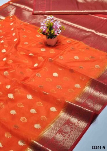Ranjitha - 12241-A  BrightOrange Color Excellent Traditional Cora Silk Saree CM1319948 (RR1B)