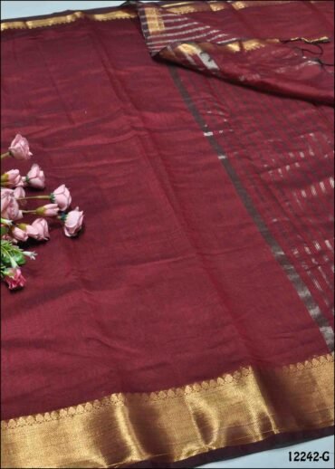 Nirosa -12242-G  Maroon Color Simply Mixed Cotton Saree CM1317919 (RR6C)