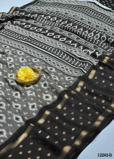 Azhiyarasi -12245-D  Grey Color New Arrival Moss Chiffon Saree CM1324195 (RR6D)