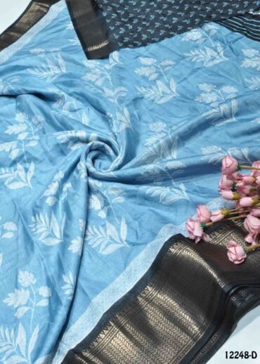 Shivangi - 12248-D   CelesteBlue Color Trendy Dola Silk Saree CM1323551 (RR6D)