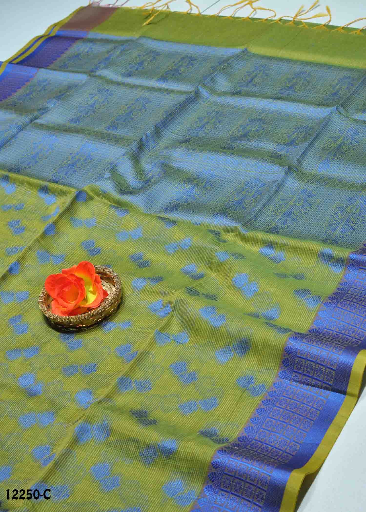 Raagavi - 12250-C FernGreen Color Excellent Cora Silk Saree CM1323251 (RR1E)